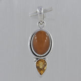 Rainbow Moonstone 925 Silver Pendant