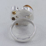 Natural Tiger Eye 925 Sterling Silver Ring