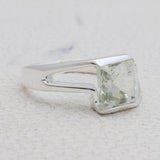 Green Amethyst Silver Rings