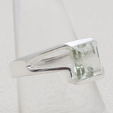 Green Amethyst Silver Rings