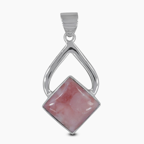 925 Sterling Silver Pink Opal Pendants