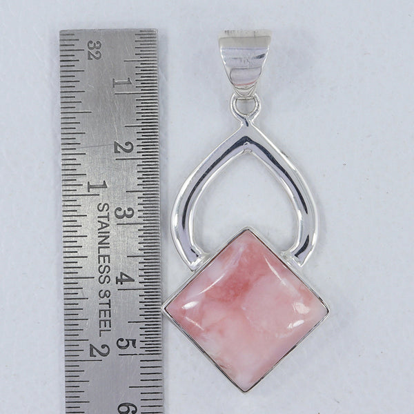 925 Sterling Silver Pink Opal Pendants