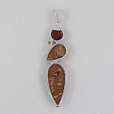 925 Starling Silver Orange Onyx Pendant