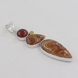 925 Starling Silver Orange Onyx Pendant