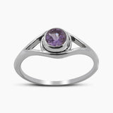 Natural Peridot Silver Rings