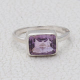 925 Sterling Silver Amethyst Ring