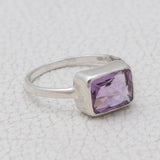 925 Sterling Silver Amethyst Ring