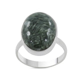 Seraphinite Ring Handmade 925 Sterling Silver Jewelry