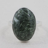 Seraphinite Ring Handmade 925 Sterling Silver Jewelry