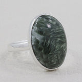 Seraphinite Ring Handmade 925 Sterling Silver Jewelry