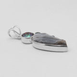 Grey Druzy Silver Pendants