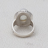 Rainbow Moonstone Silver Rings