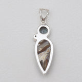 Grey Druzy Silver Pendants