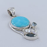 Arizona Turquoise 925 Sterling Silver Pendant