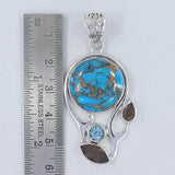 925 Sterling Silver Arizona Turquoise Pendant