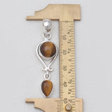 925 Sliver Tiger Eye Pendants