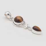 925 Sliver Tiger Eye Pendants