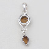 925 Sliver Tiger Eye Pendants