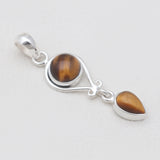 925 Sliver Tiger Eye Pendants