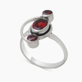 925 Sterling Silver Garnet Rings