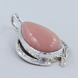 925 Sterling Silver Pink Opal Pendants
