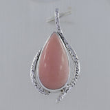 Pink Opal Sterling Silver Pendant