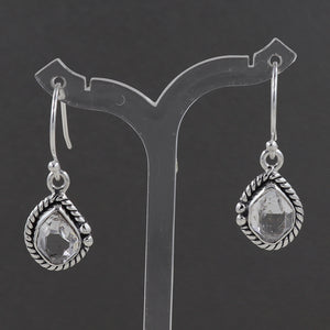 925 Silver Herkimer Quartz Earrings