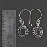 Sterling Silver Herkimer Diamond Designer Dangle Earrings