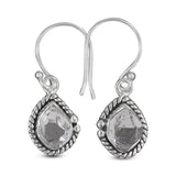 Sterling Silver Herkimer Diamond Designer Dangle Earrings