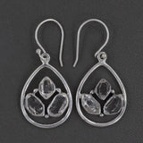 Herkimer Diamond Handmade 925 Sterling Silver Dangle Earring