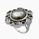 Golden Pyrite Sterling Silver Rings