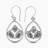 925 Silver Herkimer Quartz Earrings