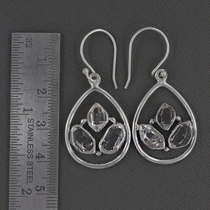 925 Silver Herkimer Quartz Earrings