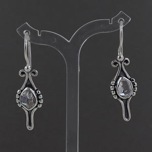 925 Silver Herkimer Quartz Earrings