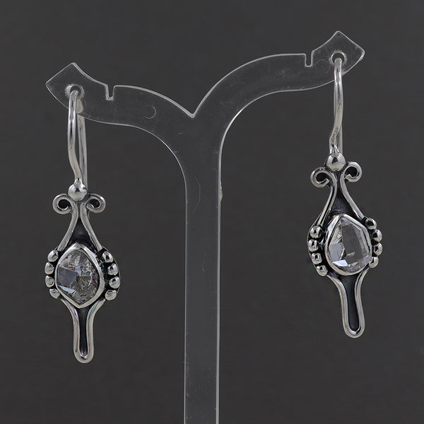 925 Silver Herkimer Quartz Earrings