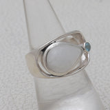 Rainbow Moonstone Silver Ring