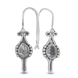 925 Silver Herkimer Quartz Earrings