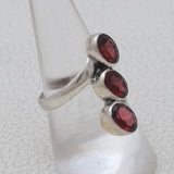 Garnet Sterling Silver Rings