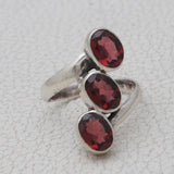 Garnet Sterling Silver Rings