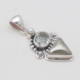 925 Sterling Silver Pyrite Druzy Pendants