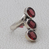 Garnet Sterling Silver Rings