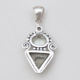 925 Sterling Silver Pyrite Druzy Pendants