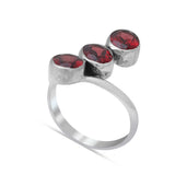 Garnet Sterling Silver Rings