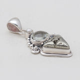925 Sterling Silver Pyrite Druzy Pendants