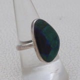 925 Sterling Silver Azurite Malachite Ring