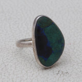 925 Sterling Silver Azurite Malachite Ring