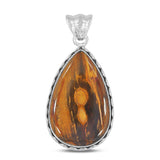 Peanut Wood Jasper 925 Sterling Silver Pendant