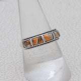 Orange Spiny Oyster Silver Ring