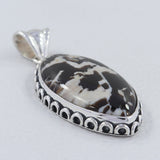 Peanut Wood Jasper 925 Sterling Silver Pendant