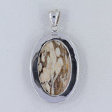 Peanut Wood Jasper Pendant 925 Sterling Silver